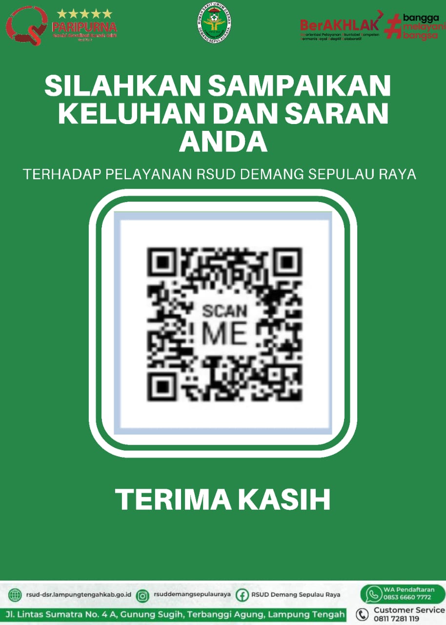 Layanan Pengaduan dan Saran RSUD Demang Sepulau Raya